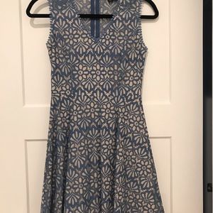 Dress Forum lace blue vneck dress